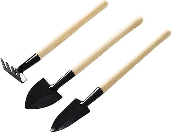 Mini Järnspade Plantering Lös Jord Tredelad Trädgårdsverktygssats