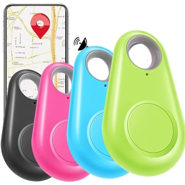 Pakke med 4 Smart Tracker Key Finder Finder Trådløs anti-tabt alarmsensorenhed til børn Bilpung Kæledyr Bagagetelefon Se