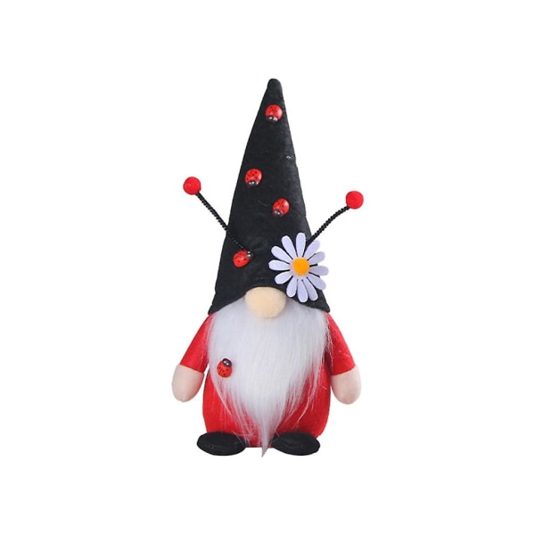 ALadybug Gnome Halloween Scandinavian Swedish Tomtes Gnome Garden StatueA