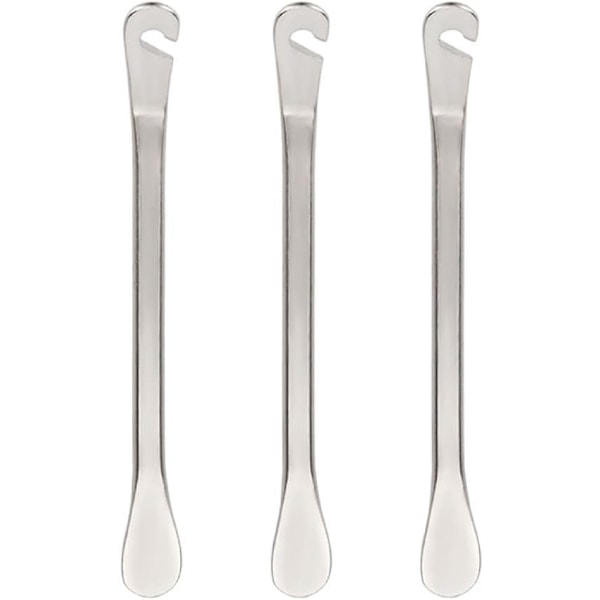 3 Pak Dækhevnere Dæk Spoon Jern Skift Værktøj til Reparation Cykel Slange Premium Hærdet Rustfrit Stål Hevnere til Reparation Cykel