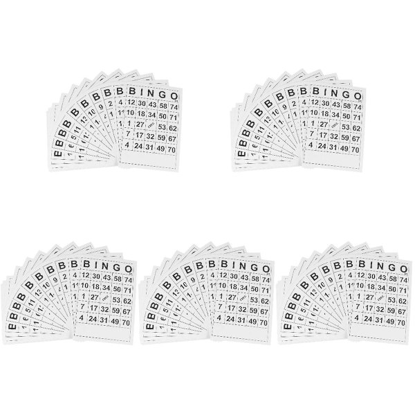 300 Pcs  Bingo Game Bingo For Fun Intellectual Development Plaything (white)300 pcs15.5*10.5cm