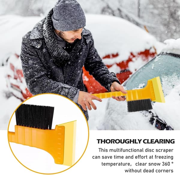 Bilskrapa med borste, bilskrapa med visp, effektiv snöborste, snöborste
