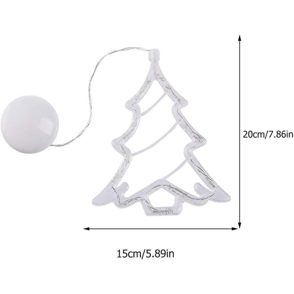2 st julbelysning för fönster med sugkopp, bakgrundssträngljus, hem, sovrum, festdekoration, 1 julgran, 1 tomte
