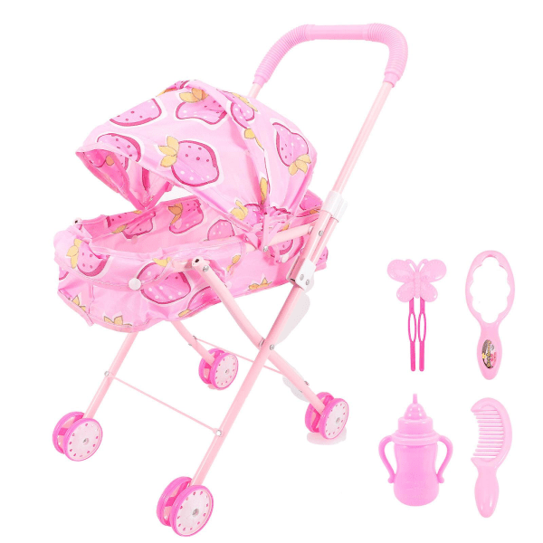 Nuket rattaiden malli Baby rattaiden lelu Simulaatio rattaiden lelu toddler Pretend Play Toy Pinkki55x40cm Pink 55x40cm