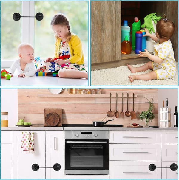 1 pc Refrigerator Lock Child Refrigerator Lock Freezer Door Lock Strong Adhesive Combination Lock Refrigerator Safety Lock Cabinet Lock [DB]