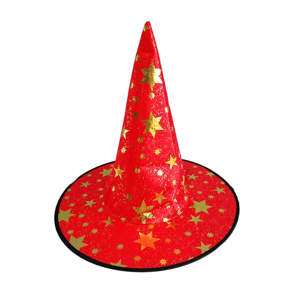 Halloween ruskettava noitavelho hattu päähine naamiainen cap roolipeli rekvisiitta Punainen