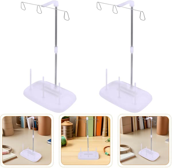 2 pcs Embroidery Thread Rack Spool Holder for Sewing Machine Cone Thread Stand Storage Rack
