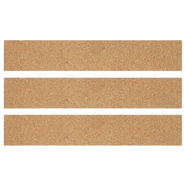 3 stk Korktavle uten ramme Kork Bulletin Bar Bulletin Strip Kork Strip Bulletin Strips Brun 30X5X0.6CM Brown 30X5X0.6CM