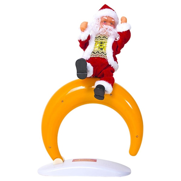 Electric Toys Santa Statue Music Dance Toys Home Party Holiday Decorations Birthday Gifts Half Moon Ornaments