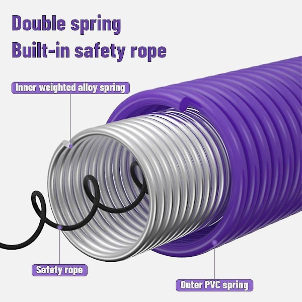 Träningshopp Collapsible Hoop med mjuka fjädrar för viktminskning Hula Hoops