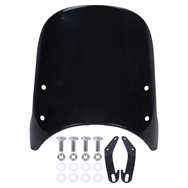 Universal Motorcycle Windshield Black Metal Bracket Wind Deflector Shockproof Mounting