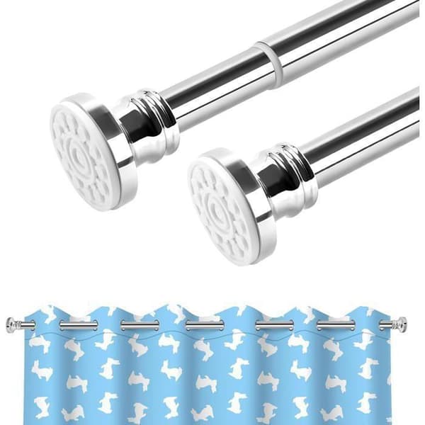 Utdragbar Gardinstång 110-290cm Rustfritt Stål Ingen Boring Nødvendig Moderne Design