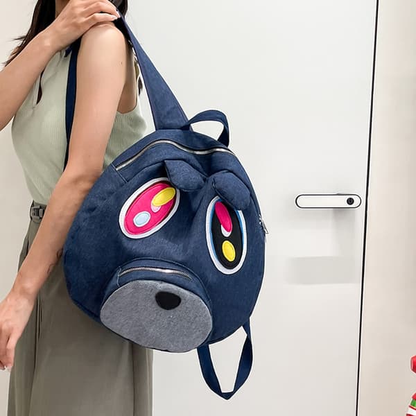 Dropout Bear Cowboy Shoulder Bag Large Capacity Cartoon Casual Backpack