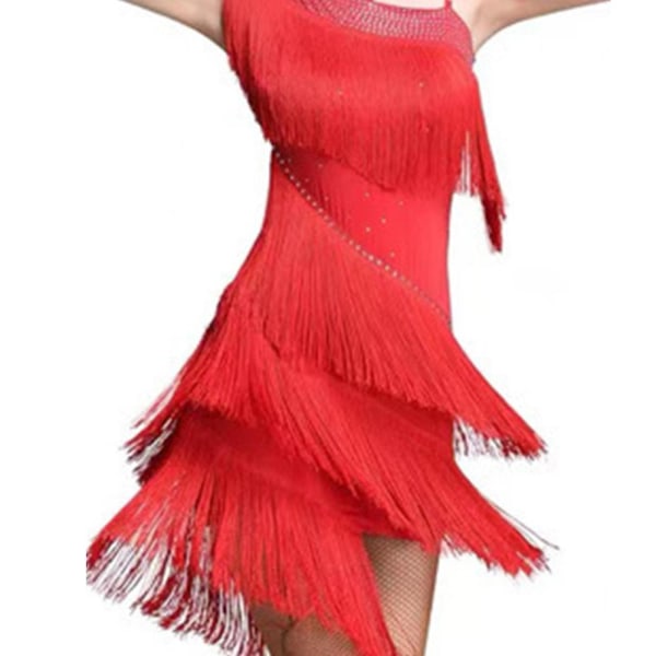 10m sömnad franskant - frans tofs 15cm/10cm bredd för kjol Bröllopsklänning Lampskärm Dekoration Röd 15cm Red 15cm
