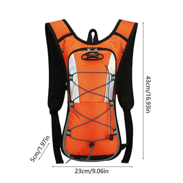 Orange Hydration Backpack for Hiking, Running, Cycling, Climbing, Free Size Orange Free Size Orange
