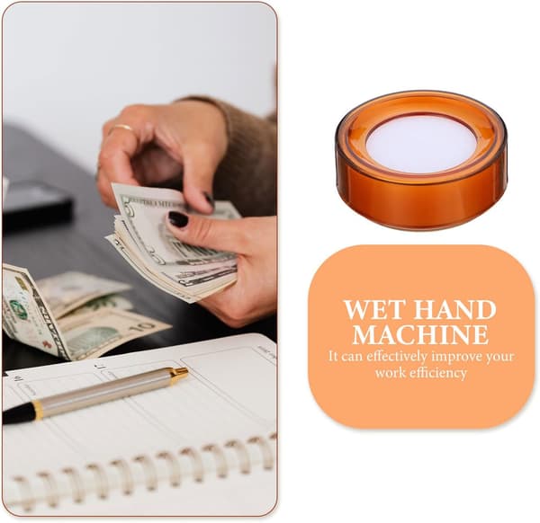 8pcs Finger Moistener Sponge Wet Hand Implement Finance Counting Tool Random Color