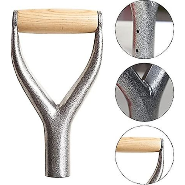 Jern Spade Håndtak Skovl D/y Grip Håndtak God Håndbeskyttelse Hage Solid Jern Tilbehør Hageverktøy For Snø Skovl Graving Rake Too