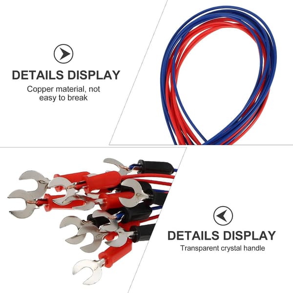 12 Pcs Electrical Wires for Electrical Connection Experiments, Copper Material, 40cm Length