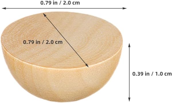 100 st 20 mm obehandlade trähalvbollar för DIY-hantverk Träformer för målning