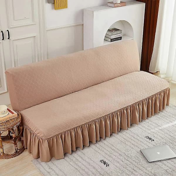 Sofföverdrag utan armstöd Stretch sofföverdrag rosa