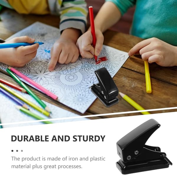 Mini Single Hole Punch Manual Paper Puncher for Planners and Loose-Leaf Binding