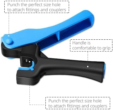 Professional Drip Irrigation Tube Hole Punch for 16/20mm Hose - Drip Irrigation Insertion Accessory (1PACK)