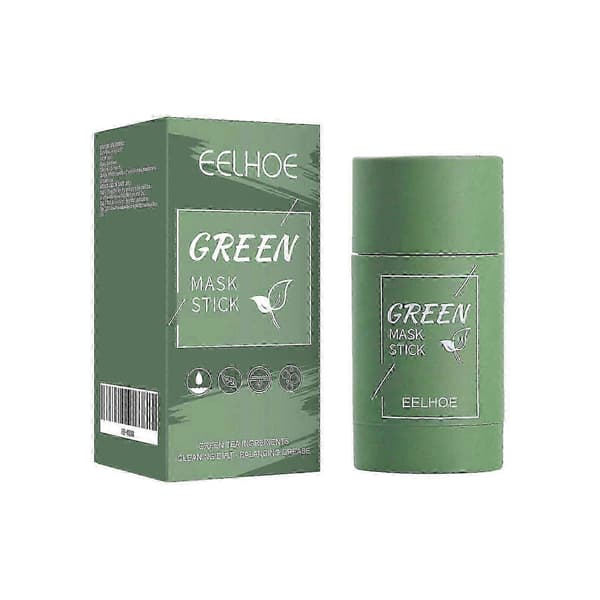 Green Tea Solid Mask Stick - Deep Cleansing, Moisturizing, Oil Control & Pore Minimizing for Radiant, Smooth Skin - 40g
