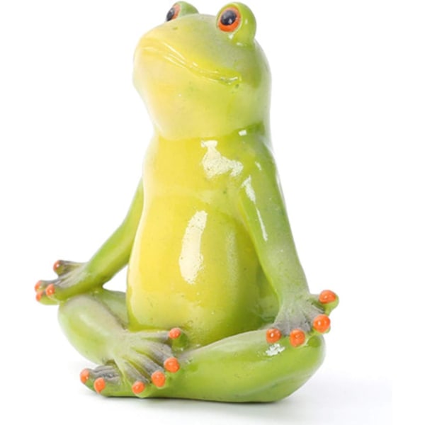 Comic Resin Statyer - Little Resin Frog på toaletten - Yoga Frog - Trädgårdsinredning för hem eller utomhus