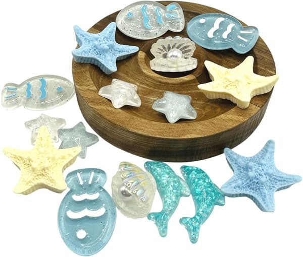 24 STK Blomsterharpiks Charms