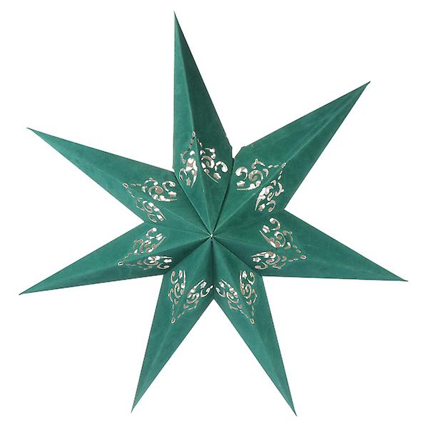 Födelseinredning ihålig papper lampskärm vit pappers stjärnlyktor Stjärnformad lampskärm stjärna lampskärm Origami lampskärm Grön55X55X13CM Green 55X55X13CM