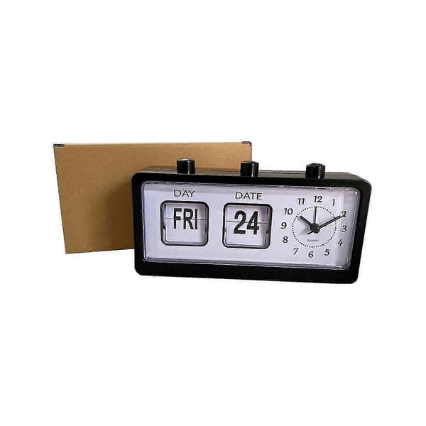 Mechanical Alarm Clock Novelty Flip Clock Desk Digital Clock with Calendar Clock Home Decor Retro