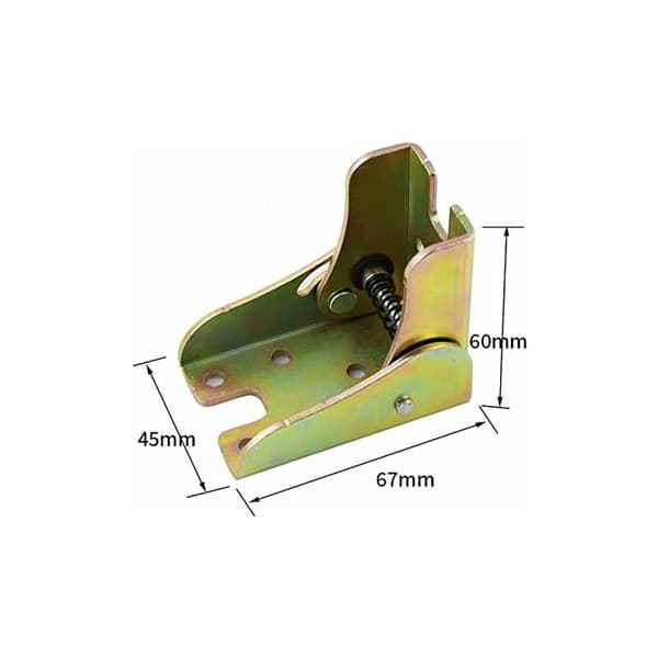 Self-locking 90-degree folding hinges, lockable office chair legs, folding steel brackets, hidden hinges, 2-pack with adjustment screws