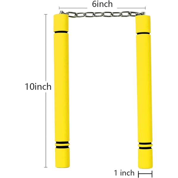 Stål Kæde Sikker Skumgummi Trænings Nunchakus til Børn & Begyndere, Kampkunst, Bruce Lee, Ninja