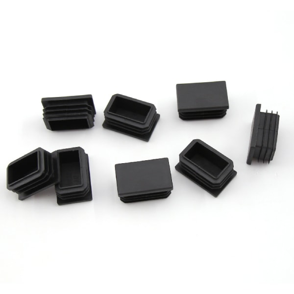 2" (50 mm) plasthullpluggerinnsats (20 pakke), kraftige svarte maskinvareplugger og endestykker for firkantede rør, Gli