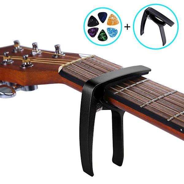 Alloy Guitar Capo Folk Elektrisk Akustisk Guitar Transponering Ukulele Lili CapoSort