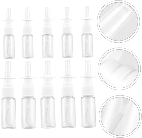 Sprayflasker 10 stk påfyllbare beholdere 10 ml og 20 ml størrelser for reise og toalettmapper