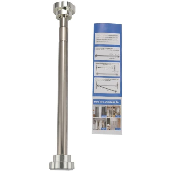 Stainless Steel Shower Rod, Extendable Clothes Drying Rod, Spring Rod for Bathroom 40-55 cm
