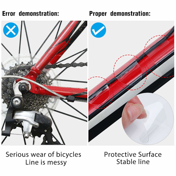 3 delar Cykel Chainstay Protector Dekal Chainstay Ramskydd självhäftande  skydd Cover för mountainbikekedja f4c1 | Fyndiq