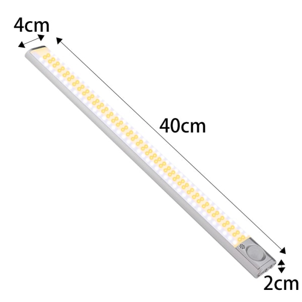 160 LED skaplys Bevegelsessensor under skap lys Innendørs trådløs belysning Batteridrevet lysstang Dimbar oppladbar skap Lig
