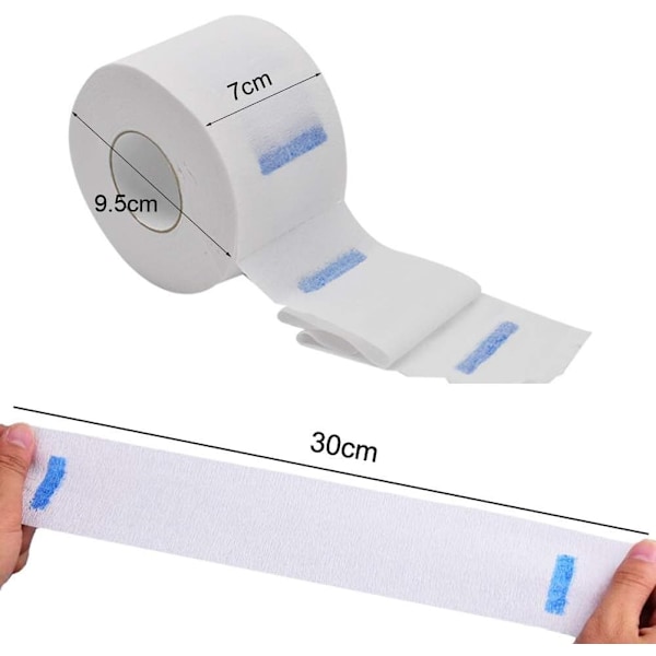2 Rullar Frisörhalsband Engångs Halsband Hårfrisering Elastiskt Wrap Frisörtillbehör för Salong Hårsnitt Styling