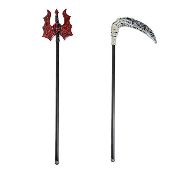 2 st Leksaker Vuxna Nöje Cosplay Leksak Kostymfest Tillbehör Skära Röda Gafflar Blandade Färger 56x11
