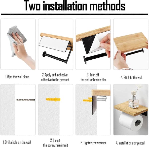 1. WC-paperiteline, WC-paperiteline bambuhyllyllä