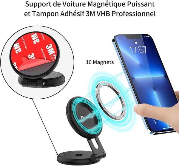 Magnetisk biltelefonholder til Tesla Model 3/Y/Mustang Mach-E Comp