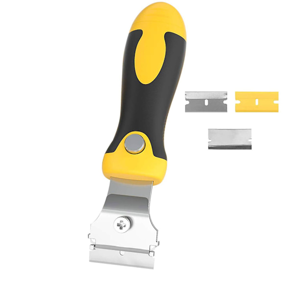 Justerbar skrape for fjerning av flislim med ekstra kniver Metallisk mikrofiber teleskopisk vindueskrape håndverktøy (1 stk)