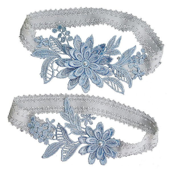 Strømper Brud Blomster Strømpebånd Bryllup Strømpebånd Bryllup Brud Strømpebånd Brude Strømpebånd Strømpebånd Blå