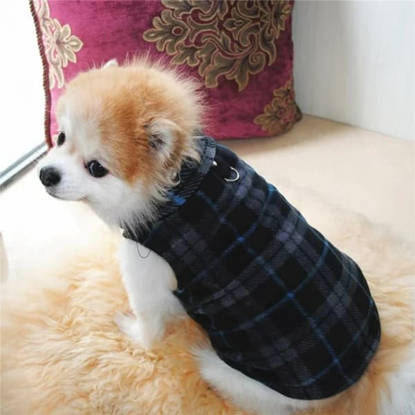 S storlek, husdjur hund fleece rem tröja, valp värme pullover sw