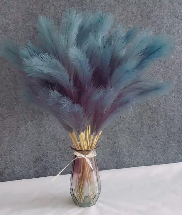20 stk. blå tørrede blomster, tørrede blomster, tørret blomsterbuket