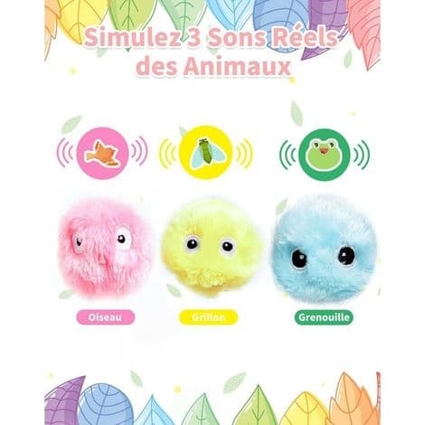 Interactive Cat Toy Ball - 3 Smart Balls - Realistic Interactive Ball Toy with 3 Sounds