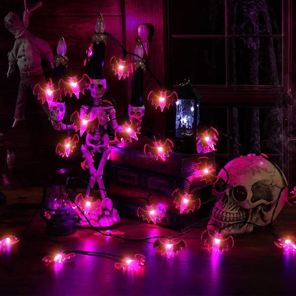 {HH} Halloween String Lights, 3M 20 LED Bat String Lights, Halloween Decoration