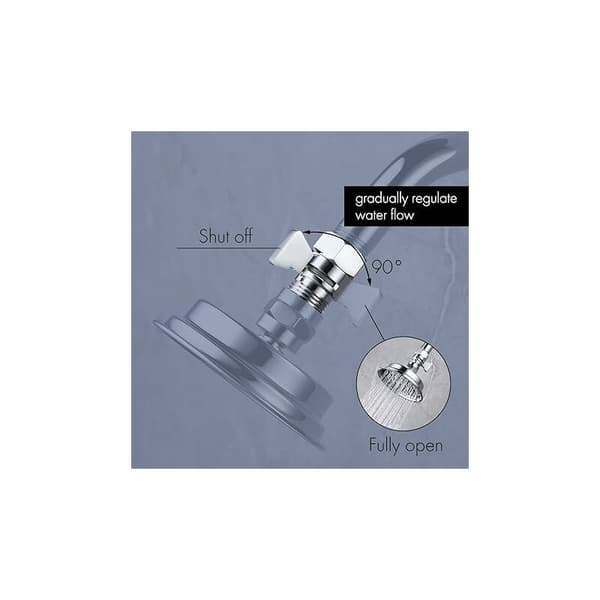 Vinkelventil Dusjstoppventil Vannstoppventil Dusj G1/2 Vanndeler Dusjstoppventil Polert Krombelagt Messing